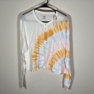 Pink Brand long sleeve crop top tie-dye size M